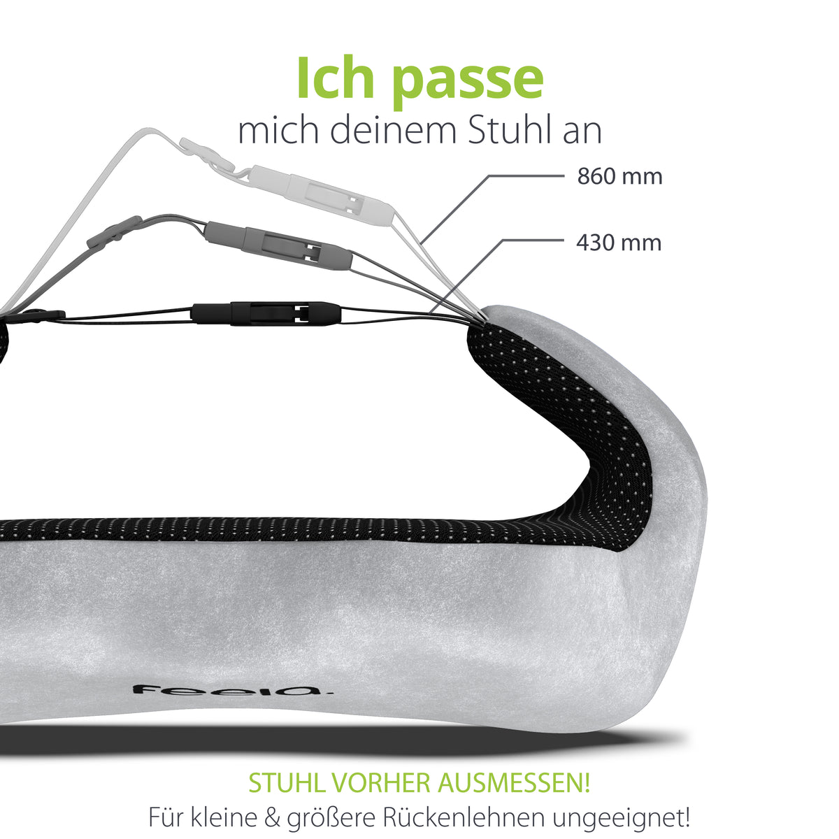 Ergonomisches Rückenkissen feela.® (Silber)