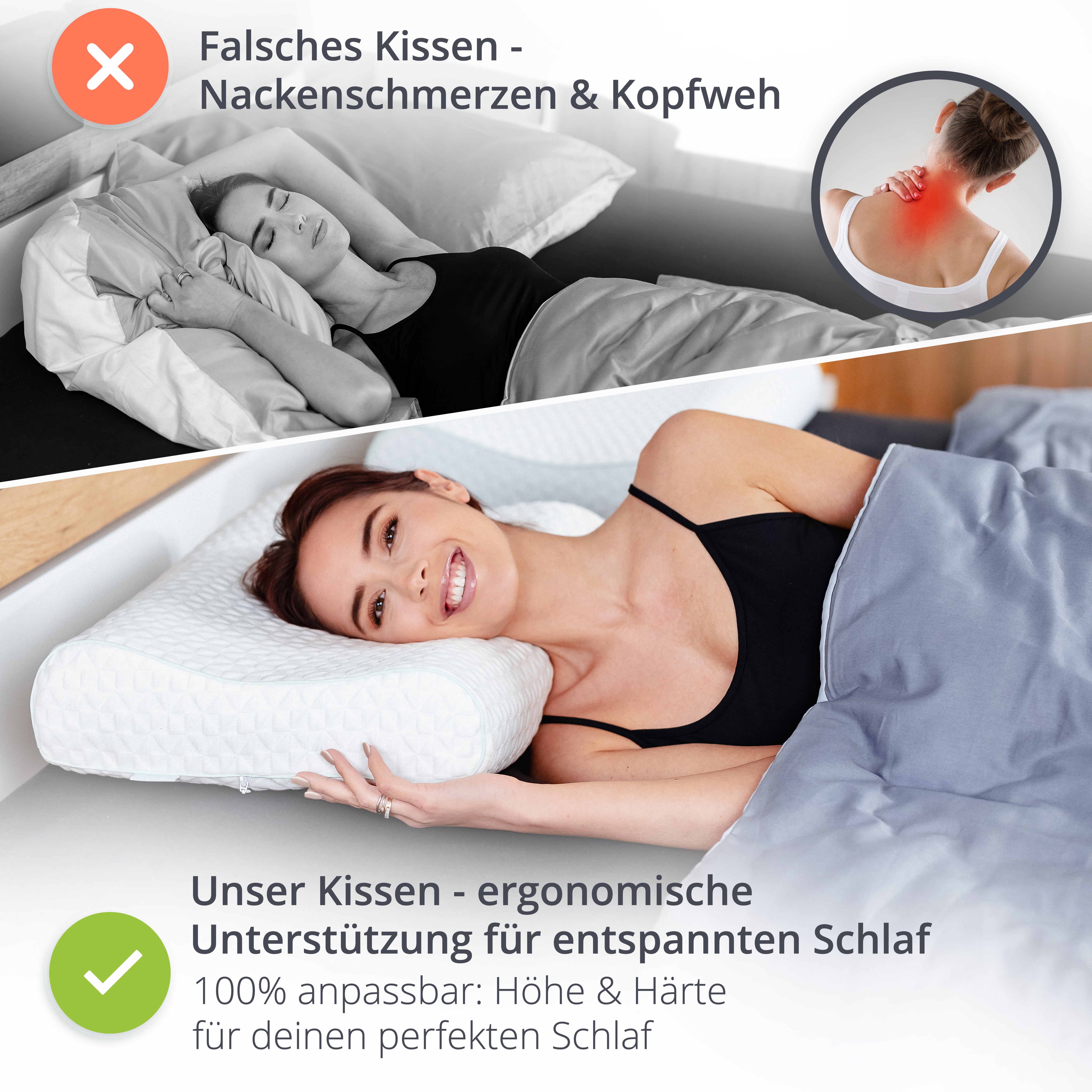Orthopädisches Kopfkissen feela.®