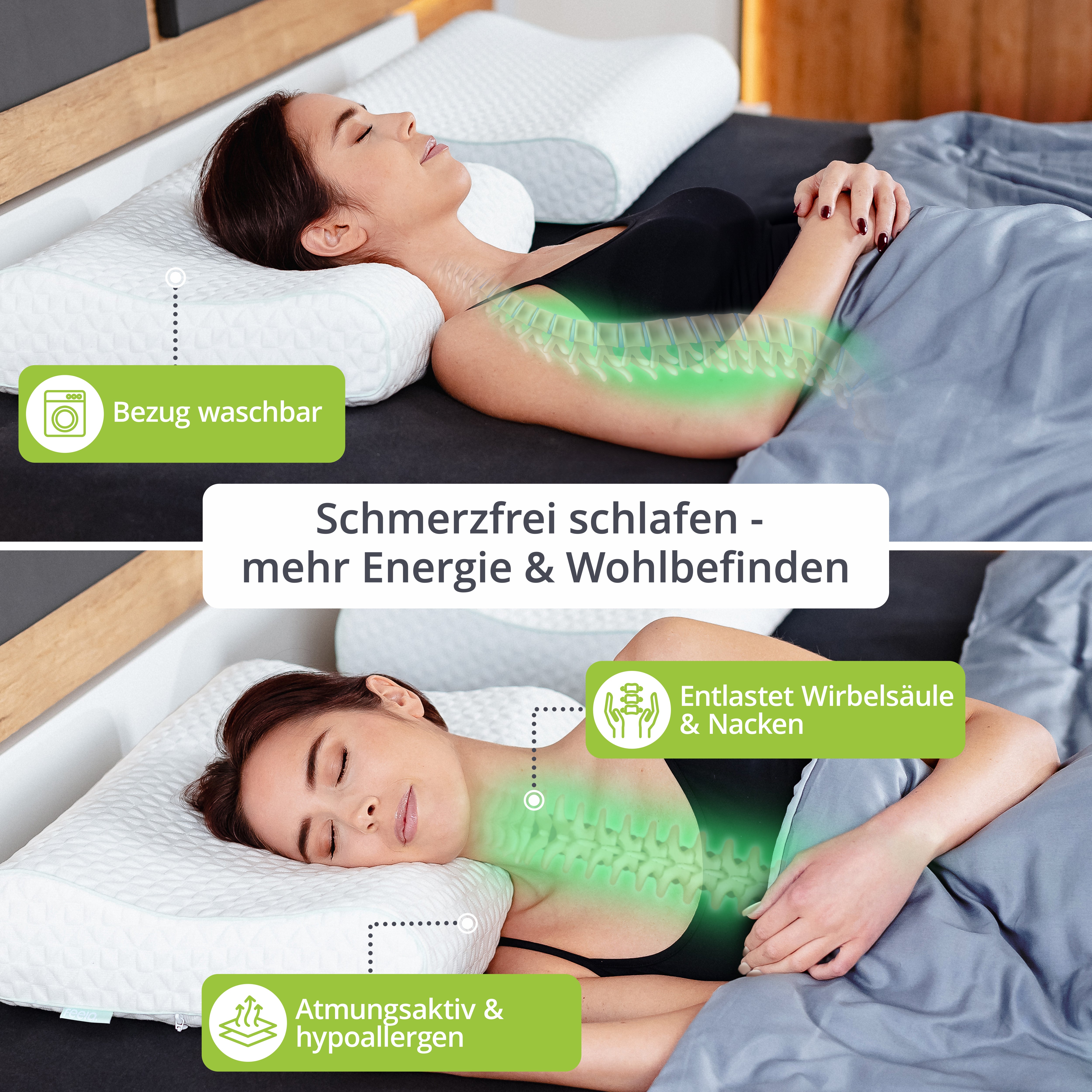 Orthopädisches Kopfkissen feela.®