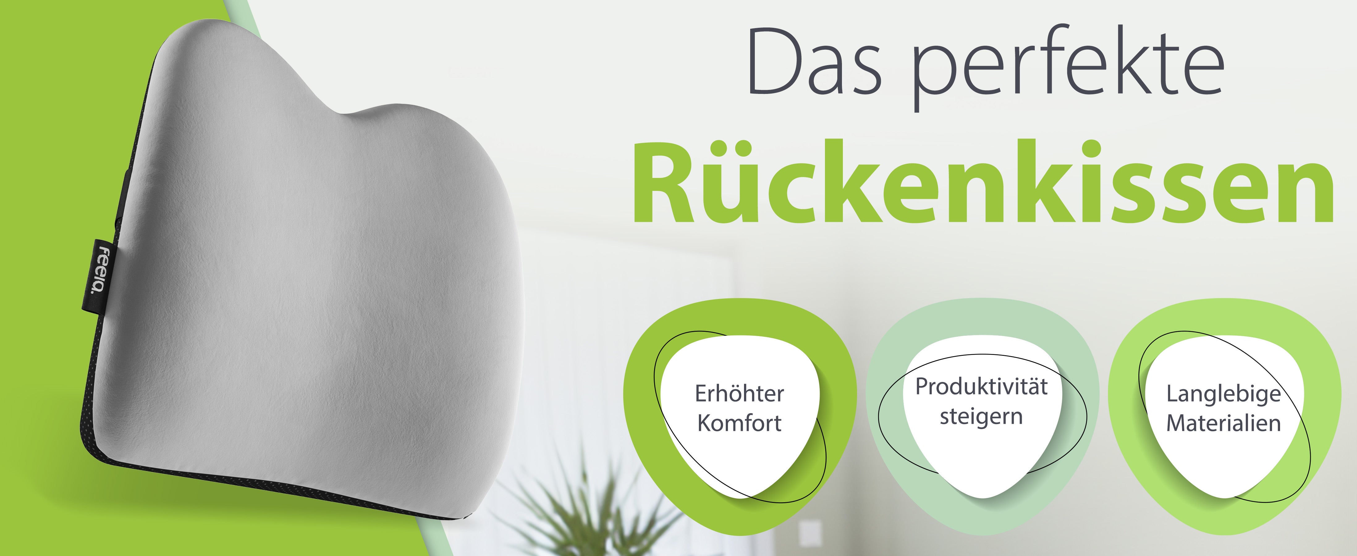 Das perfekte ergonomische Auto-Rückenkissen von feela. – Erhöht Komfort, steigert Produktivität und wird aus hochwertigen Materialien hergestellt