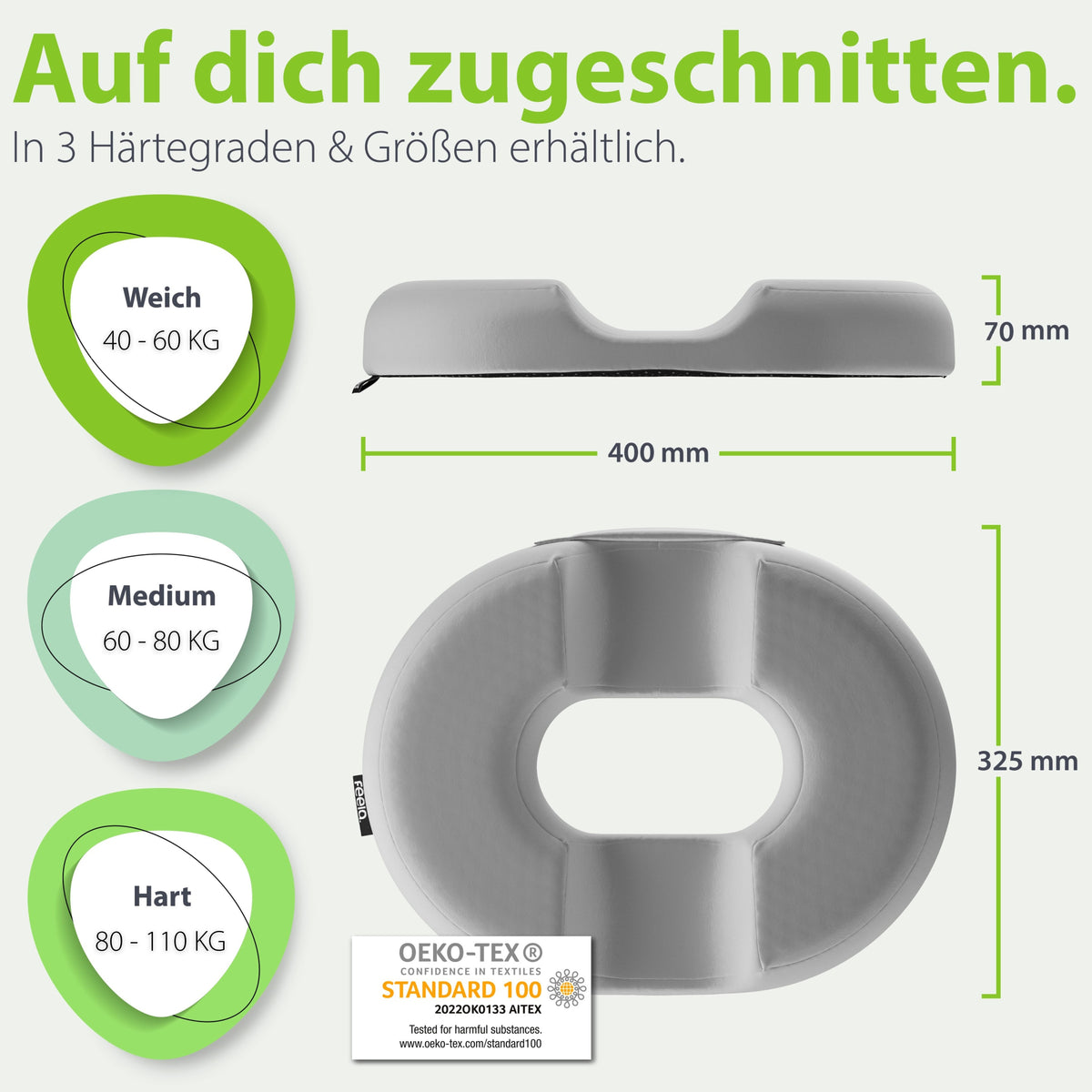 Orthopädischer Sitzring feela.® (Silber)
