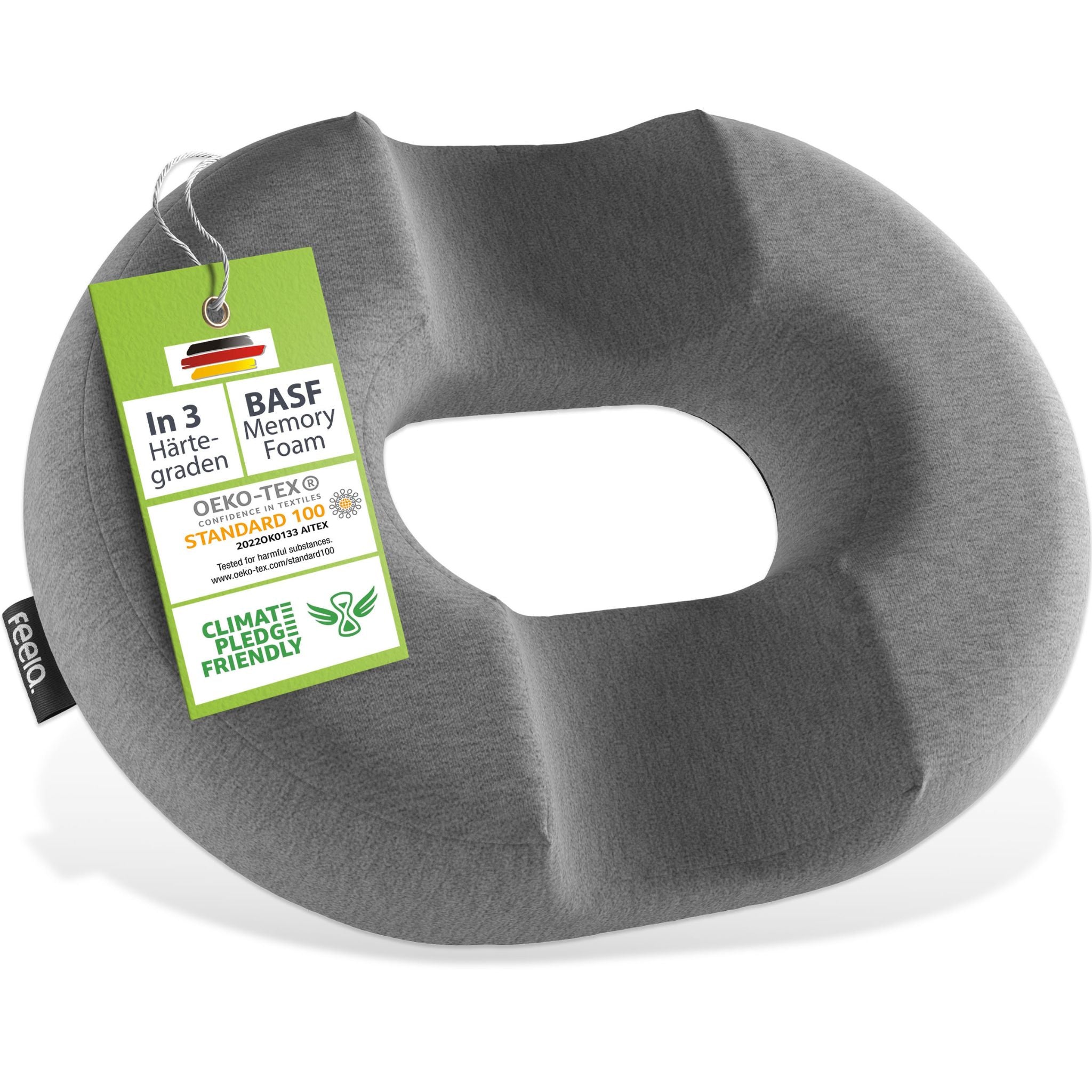 Sitzring aus Memory-Schaum mit atmungsaktivem Bezug für bequemes Sitzen