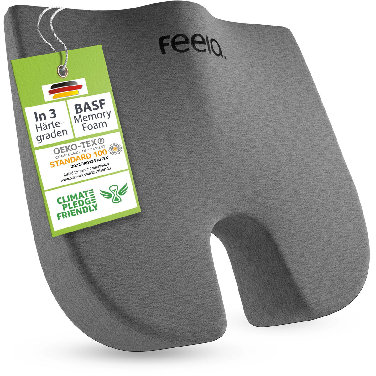 Keilkissen aus Memory Foam mit rutschfester Unterseite und abnehmbarem Bezug