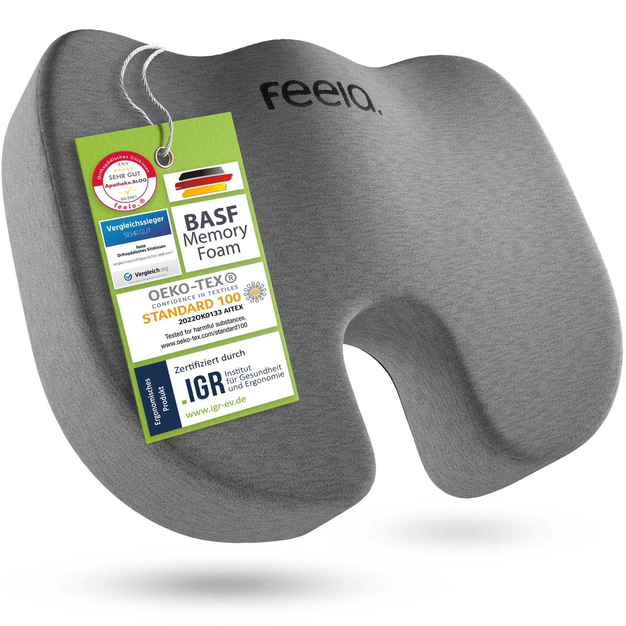 Sitzkissen mit Memory-Schaum und rutschfester Unterseite für Büro und Zuhause