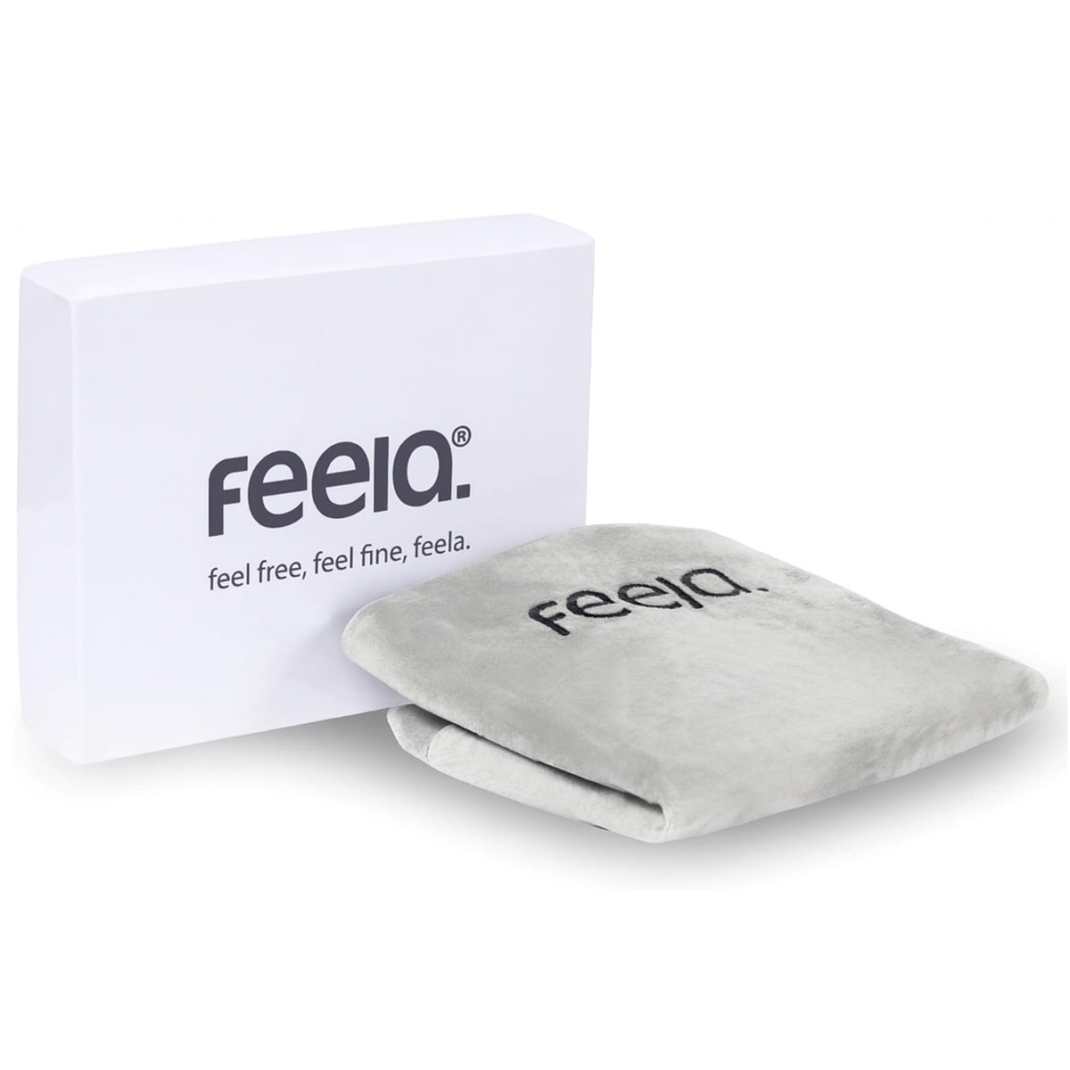 feela. Ersatzbezug für orthopädisches Sitzkissen Silber: Weicher Stoff & passgenau inkl. hochwertiger Produkt-Box.