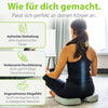 Orthopädisches Sitzkissen feela.® Silber – Seitenansicht Ergonomie-Form