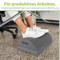 Ergonomische Fußstütze mit Wärmetasche feela.® (Dunkelgrau)