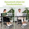 feela. Fußstütze Dunkelgrau: Dynamisch sitzen & Füße entlasten am Schreibtisch dank Wippfunktion für Büro-Komfort
