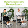 feela. Fußstütze Silber: Dynamisch sitzen & Füße entlasten am Schreibtisch dank Wippfunktion für Büro-Komfort