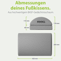 Ergonomische Fußstütze mit Wärmetasche feela.® (Dunkelgrau)