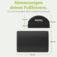 Ergonomische Fußstütze mit Wärmetasche feela.® (Schwarz)