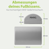 Ergonomische Fußstütze mit Wärmetasche feela.® (Silber)
