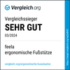 Ergonomische Fußstütze mit Wärmetasche feela.® (Dunkelgrau)