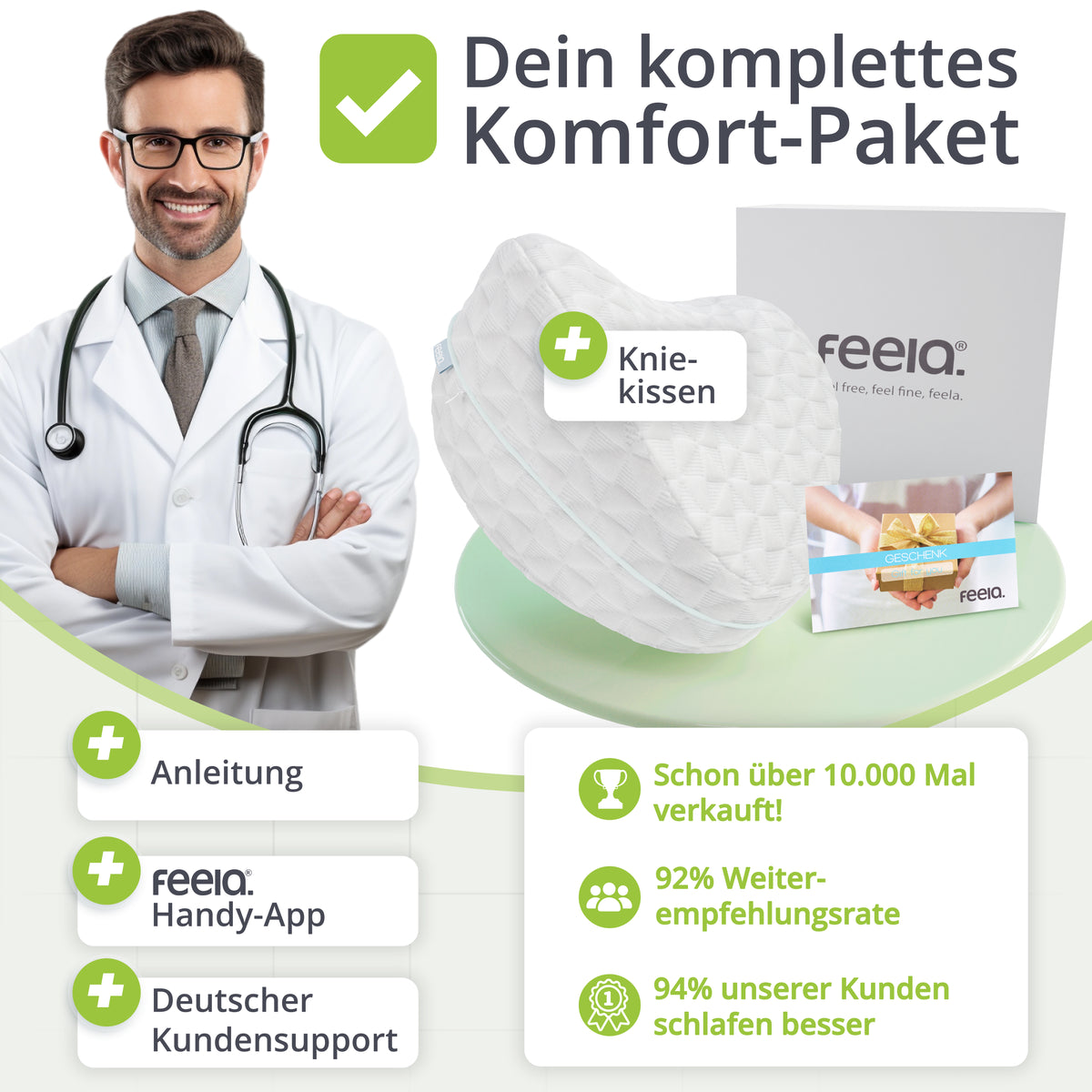 Ergonomisches Kniekissen feela.®