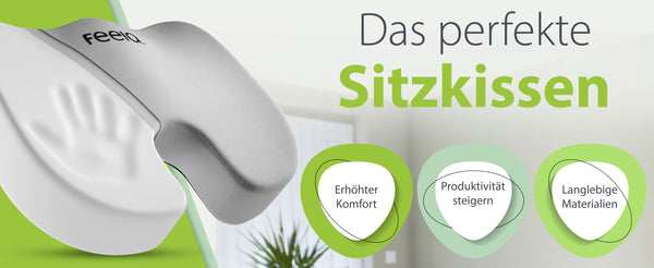 Orthopädisches Sitzkissen von feela. in Silber