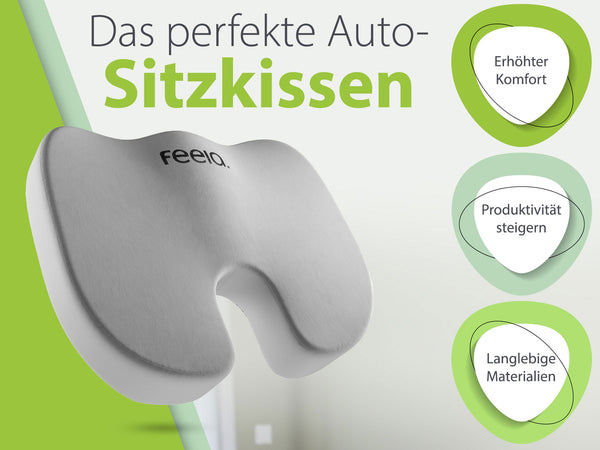 Orthopädisches Auto-Sitzkissen feela.® (Silber)