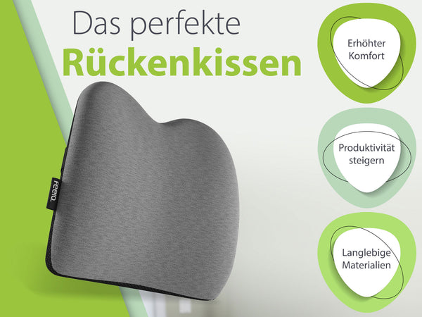 Ergonomisches Auto-Rückenkissen feela.® (Dunkelgrau)