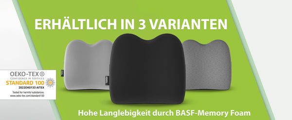 Ergonomisches Auto-Rückenkissen feela.® (Dunkelgrau)