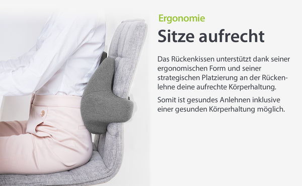 feela.® Ergonomisches Rückenkissen (Dunkelgrau) - feela.®
