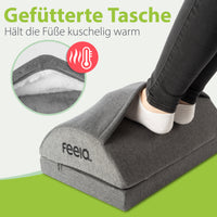 Ergonomische Fußstütze mit Wärmetasche feela.® (Dunkelgrau)