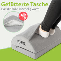 Ergonomische Fußstütze mit Wärmetasche feela.® (Silber)