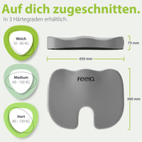 Rundes Sitzkissen aus atmungsaktivem Stoff für ergonomisches Sitzen
