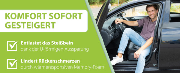 Orthopädisches Auto-Sitzkissen feela.® (Schwarz)