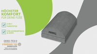 feela. 3-in-1 Fußstütze: Ergonomischer Komfort für Schreibtisch & Sofa, OEKO-TEX Standard 100 zertifiziert.